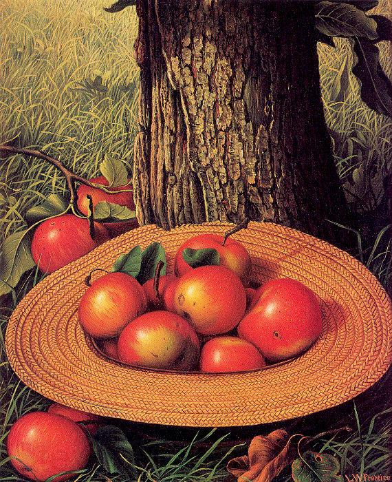 Prentice, Levi Wells Apples, Hat, and Tree Norge oil painting art